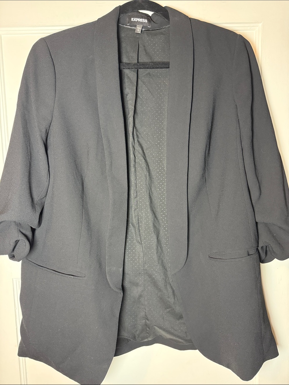 Express Women's Black Open-Front Blazer L